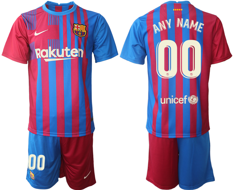 Men 2021-2022 Club Barcelona home red customized Nike Soccer Jerseys->customized soccer jersey->Custom Jersey